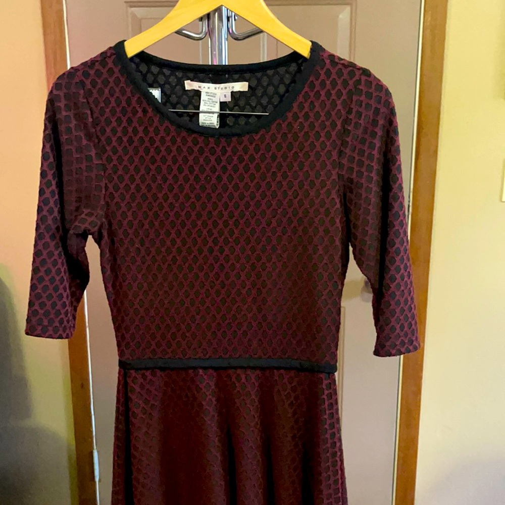 Max Studio Red and Black Dress